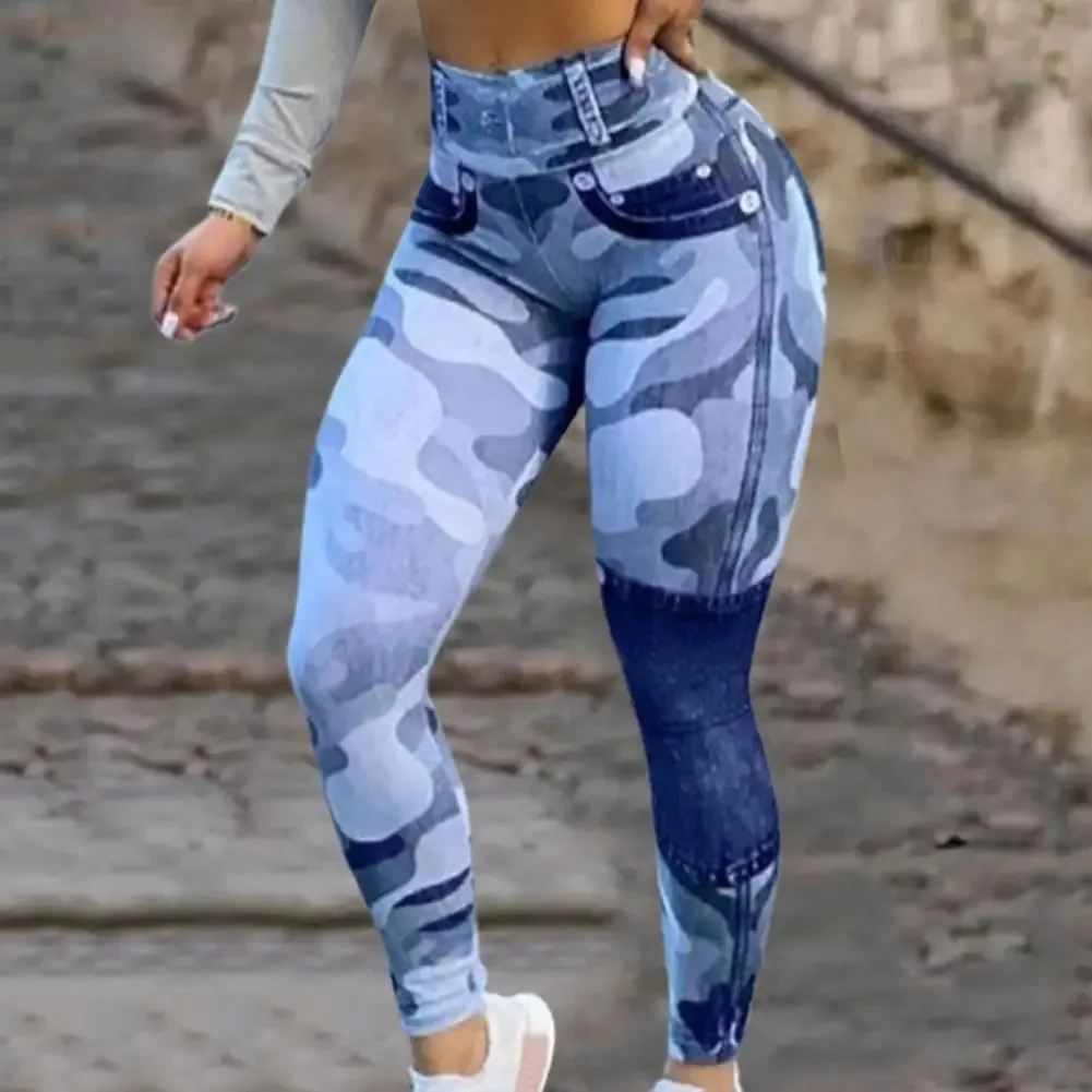 2022 Elastic Women Pants Camouflage Seamless High Waist Leggings Camo Skinny Yoga Pants Workout Pants pantalones roupas feminina