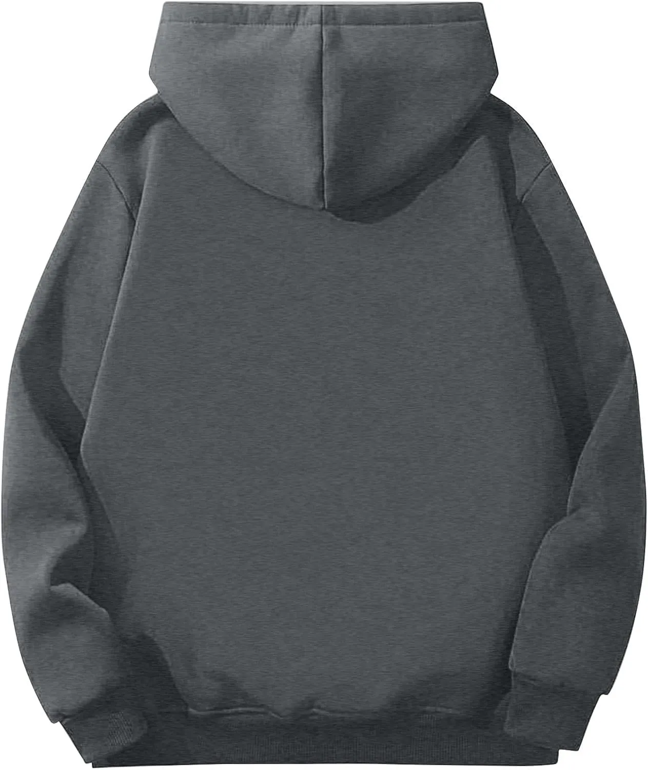 ADHOWBEW Mens Fleece Hoodie Sherpa Lined Drawstring Heavy Weight Cotton Cold Weather Warm Thick Sweatshirts Pullover