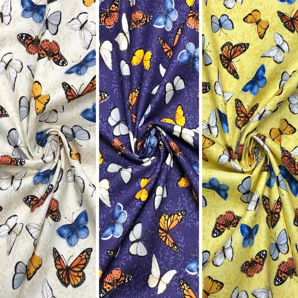 All Over Butterflies Cotton Fabric