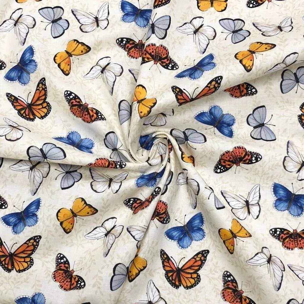 All Over Butterflies Cotton Fabric