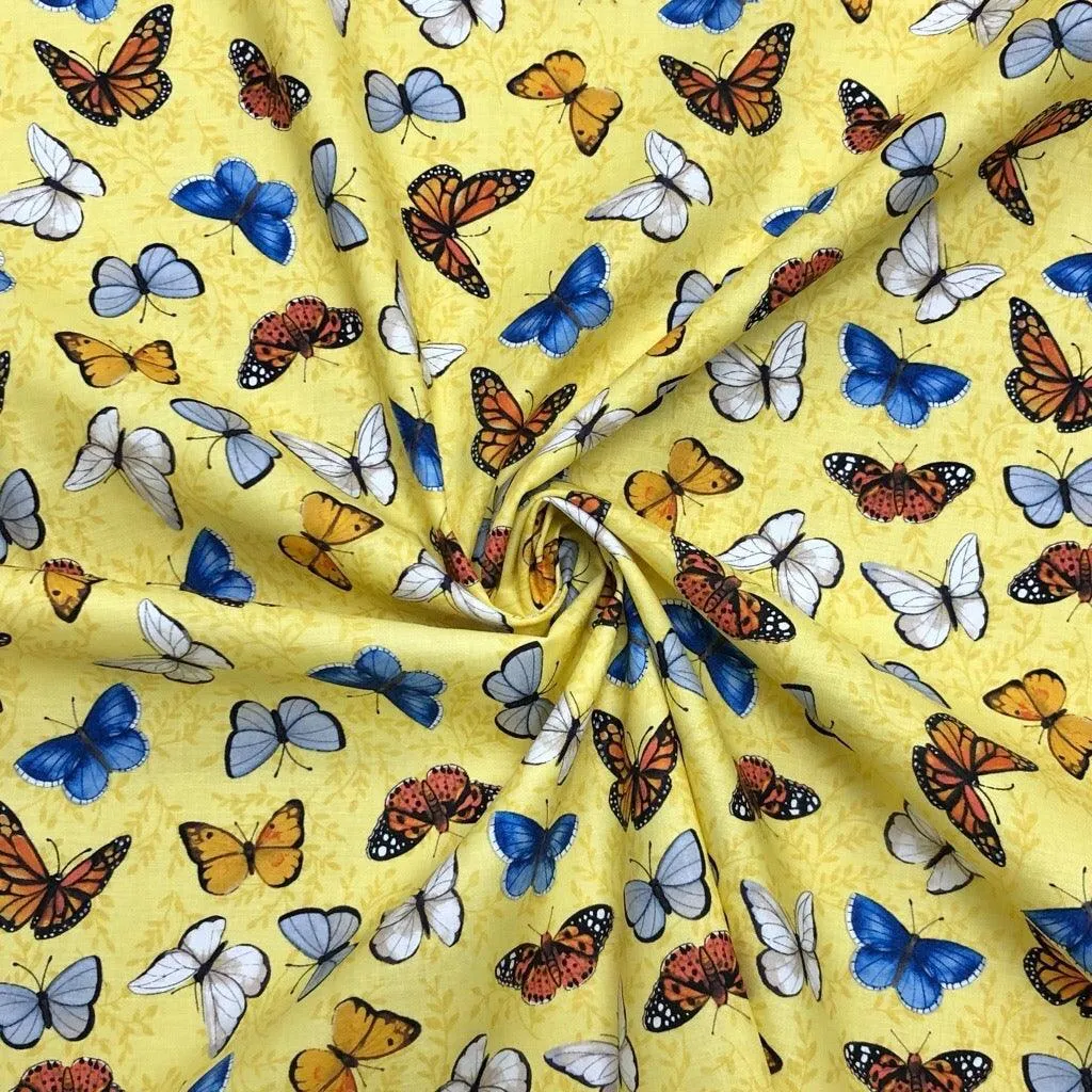 All Over Butterflies Cotton Fabric