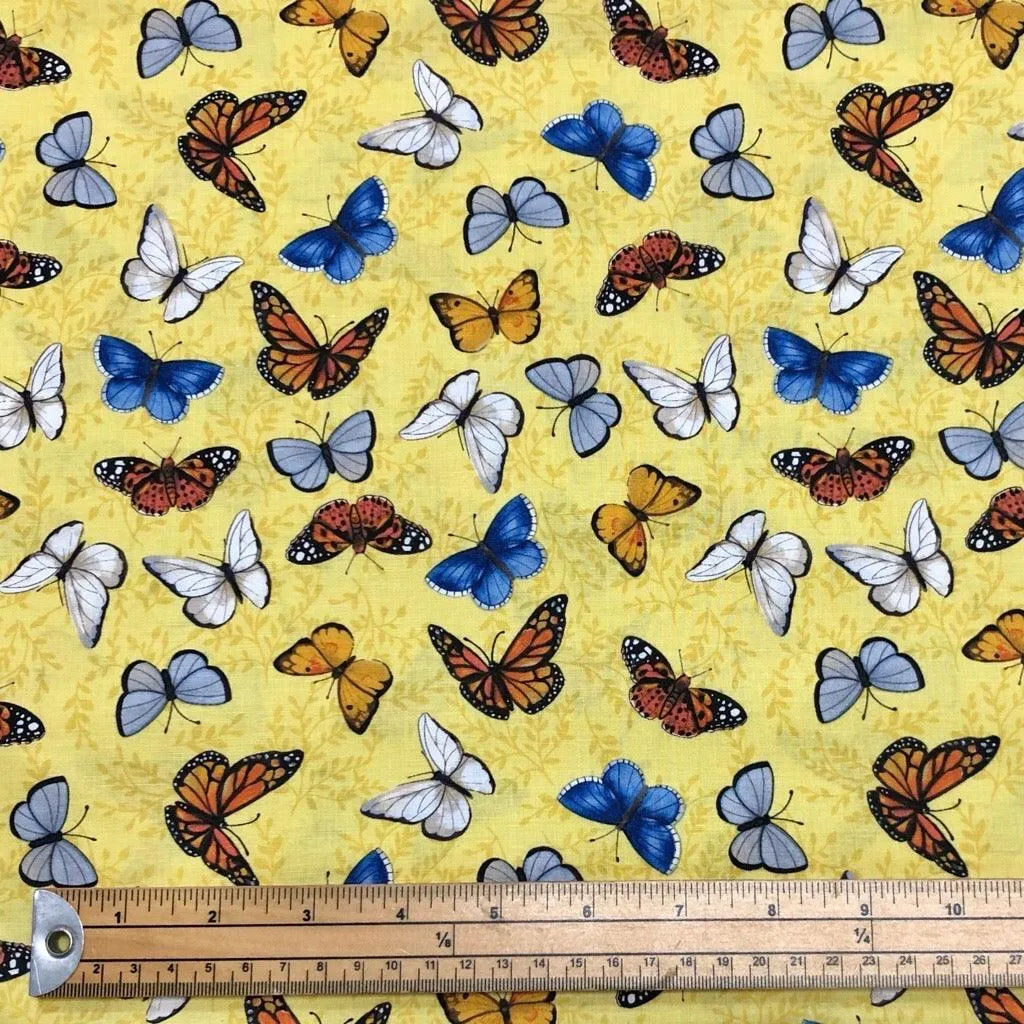 All Over Butterflies Cotton Fabric