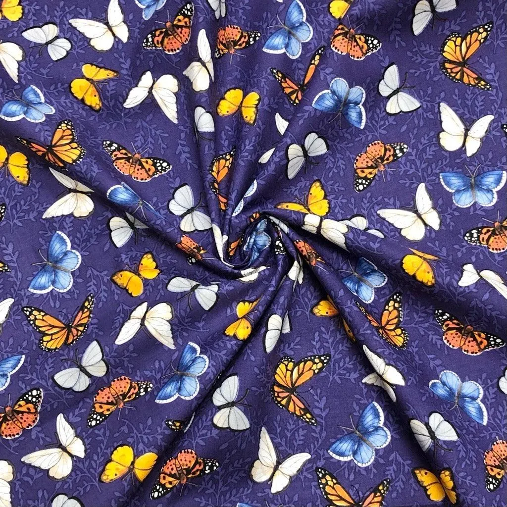 All Over Butterflies Cotton Fabric