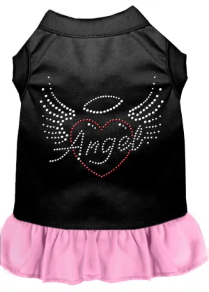 Angel Heart Rhinestone Dress Black With Light Pink Sm