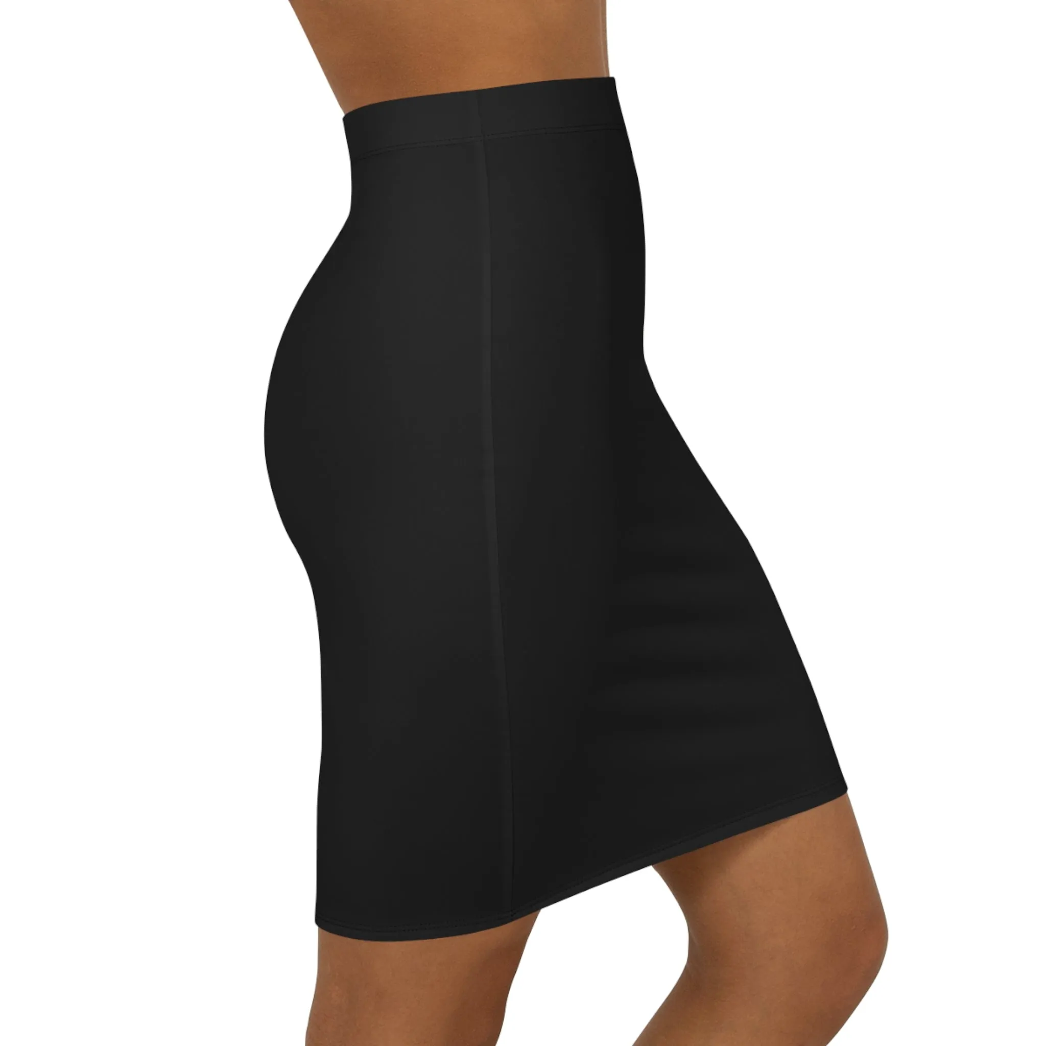 Aura Flex Women's Mid-Waist Pencil Skirt (AOP)