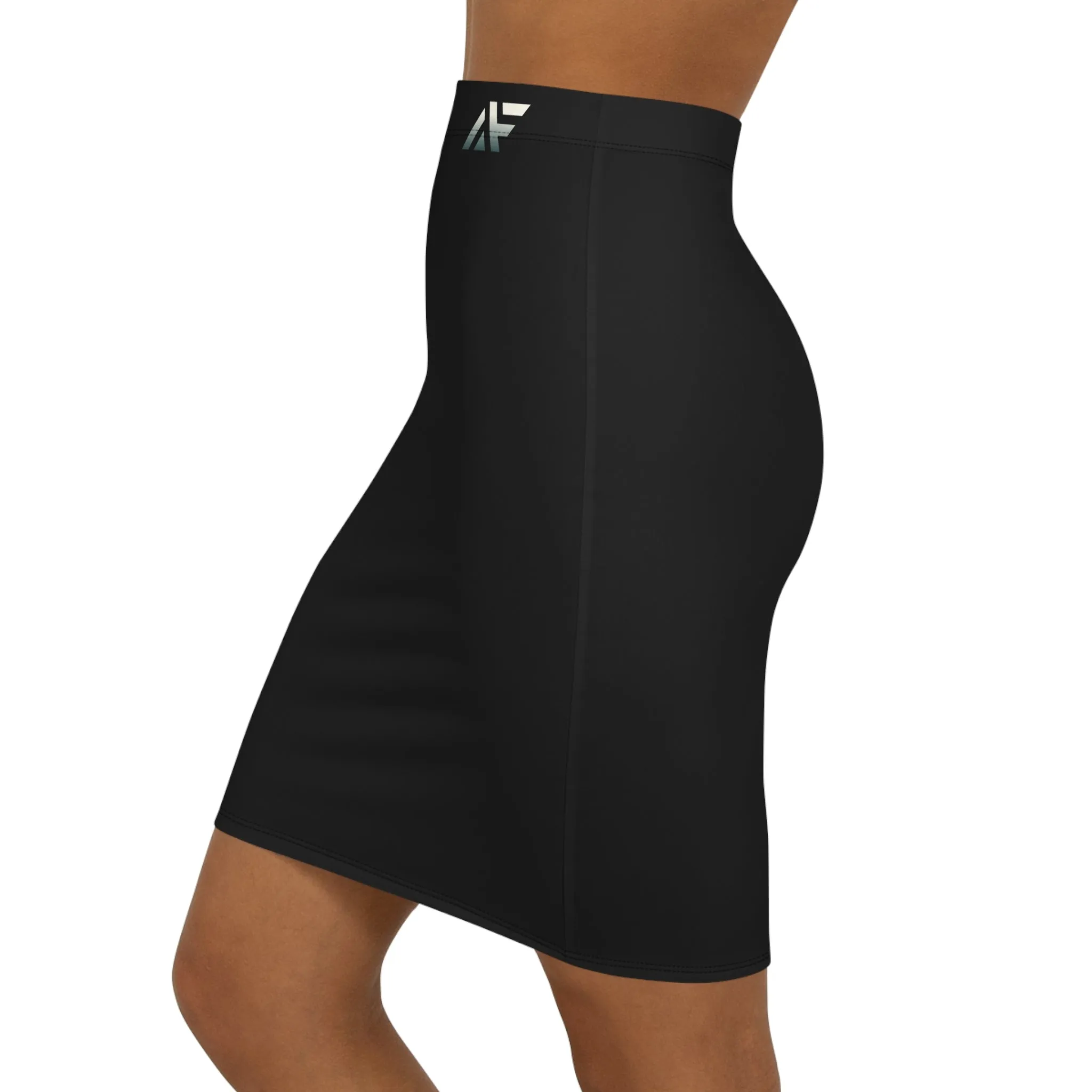 Aura Flex Women's Mid-Waist Pencil Skirt (AOP)