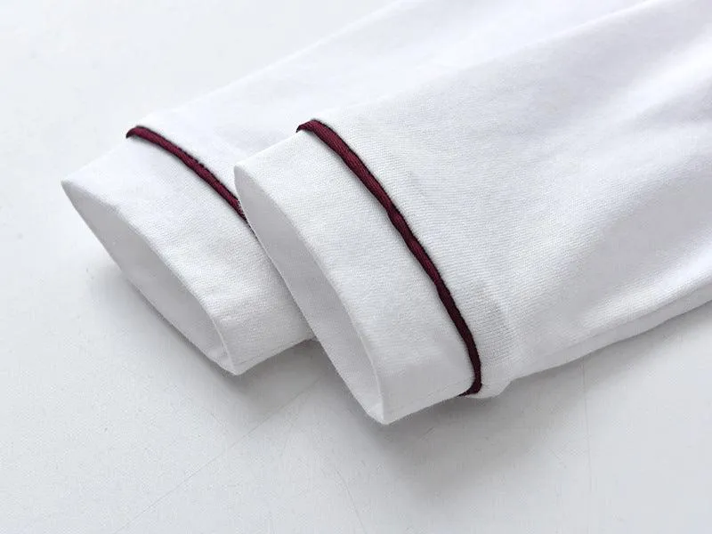 Baby Boy Sets Wholesale White Shirt And Red Suspender Pants