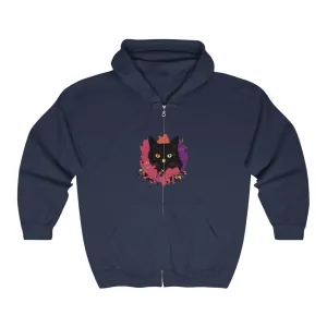 Black Cat Watercolor Hoodie - Stylish Petwear