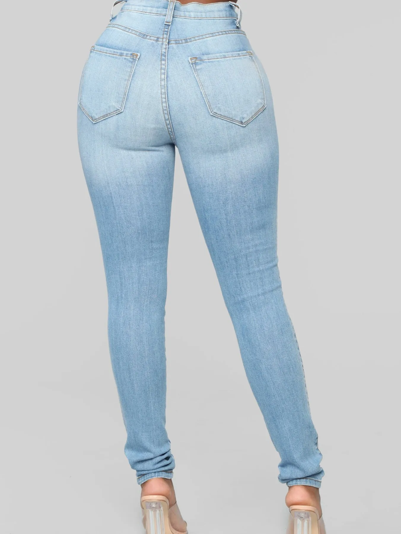 Blue Barbie High Waisted Skinny Jeans