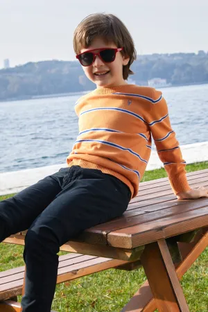 Boys Sweaters In Orange SKU: KBE-0162-ORANGE