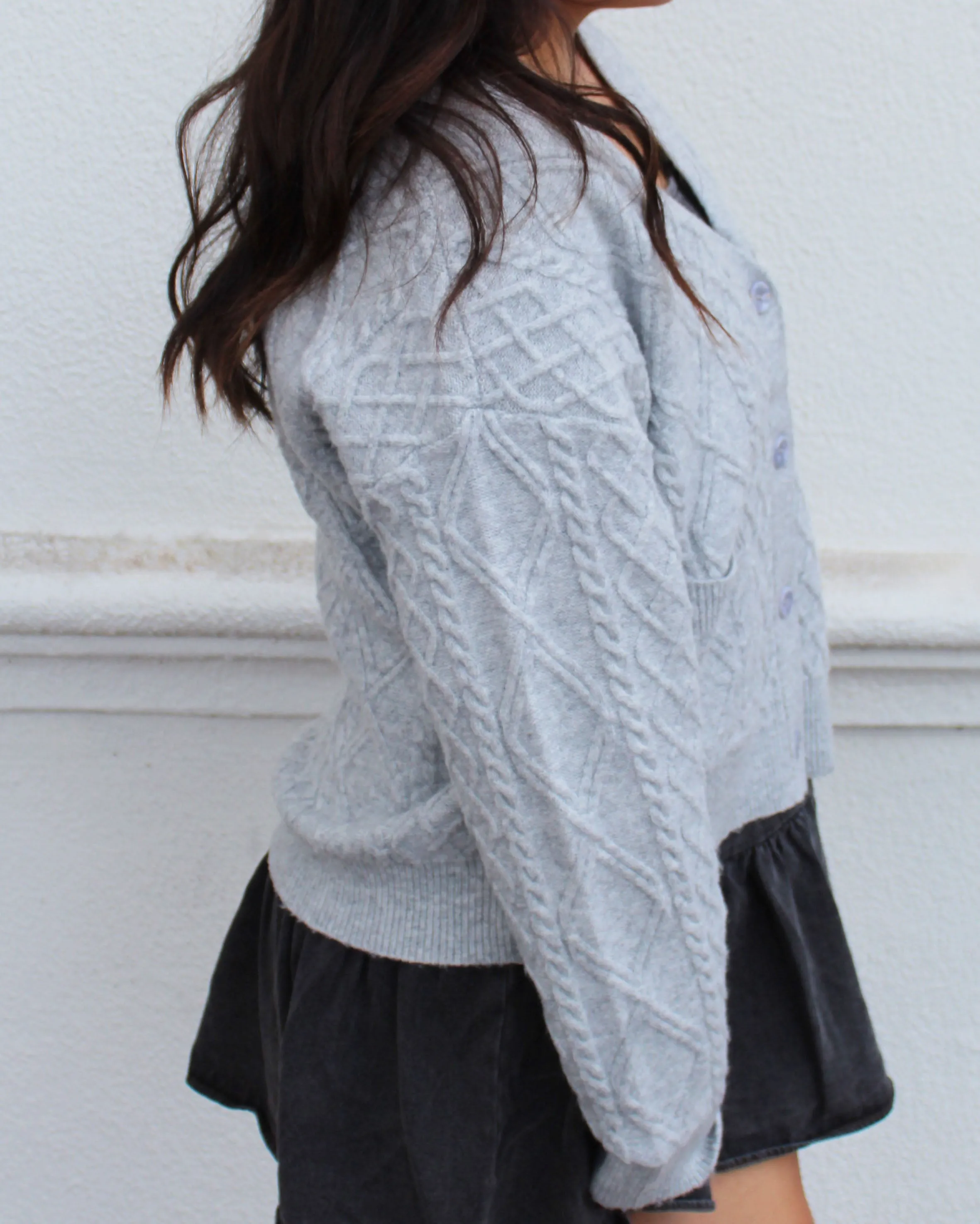 Calista Cardigan - Heather Grey - FINAL SALE