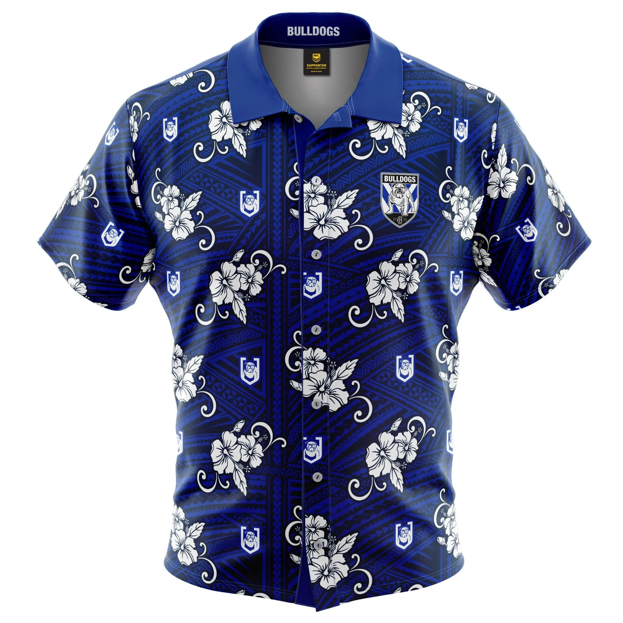 Canterbury Bulldogs Tribal Button Up Shirt