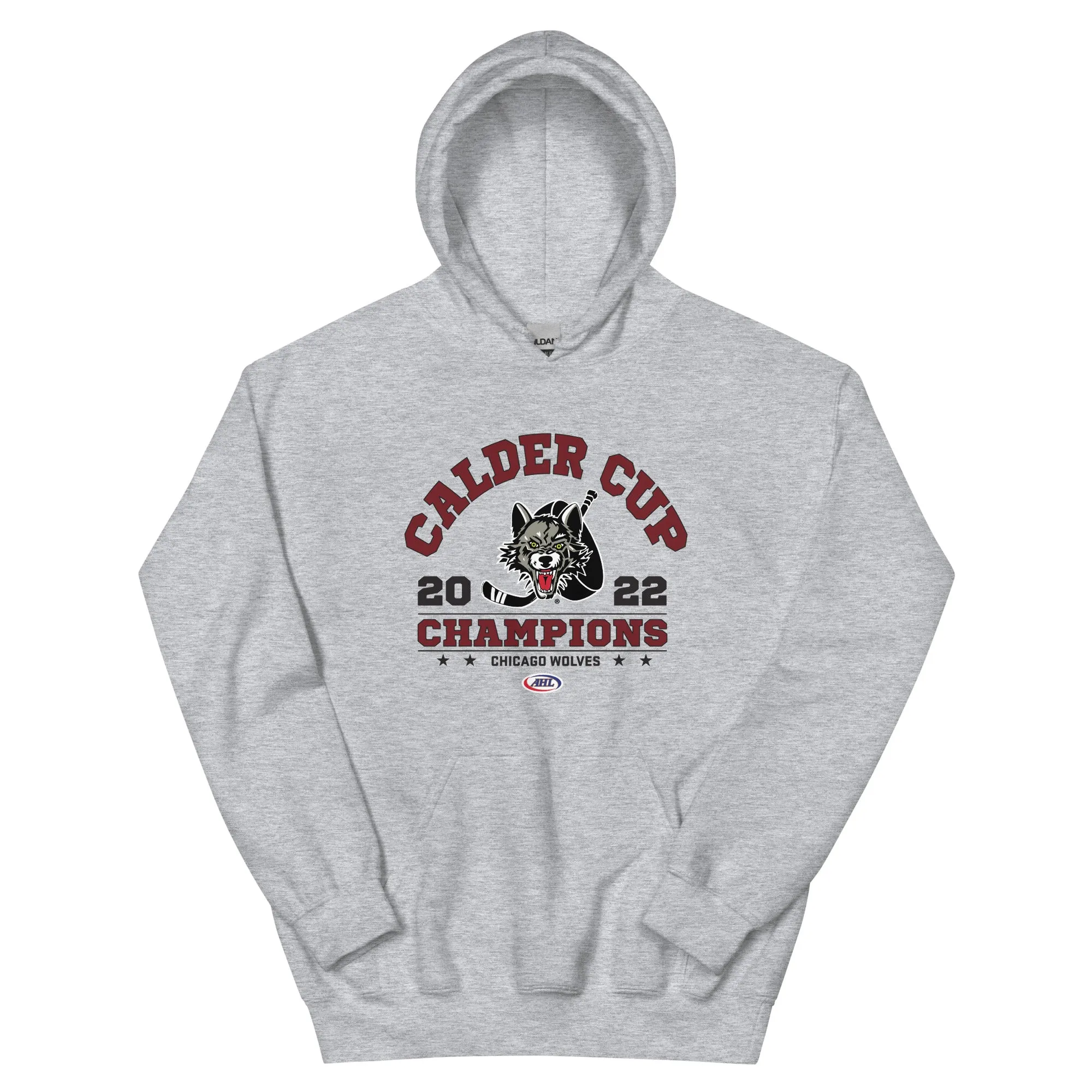 Chicago Wolves 2022 Calder Cup Champions Arch Adult Pullover Hoodie
