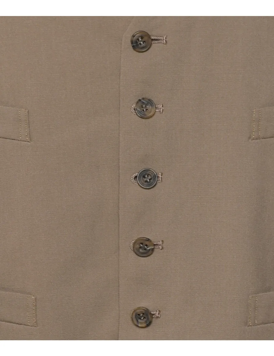 Classic Beige Waistcoat - S