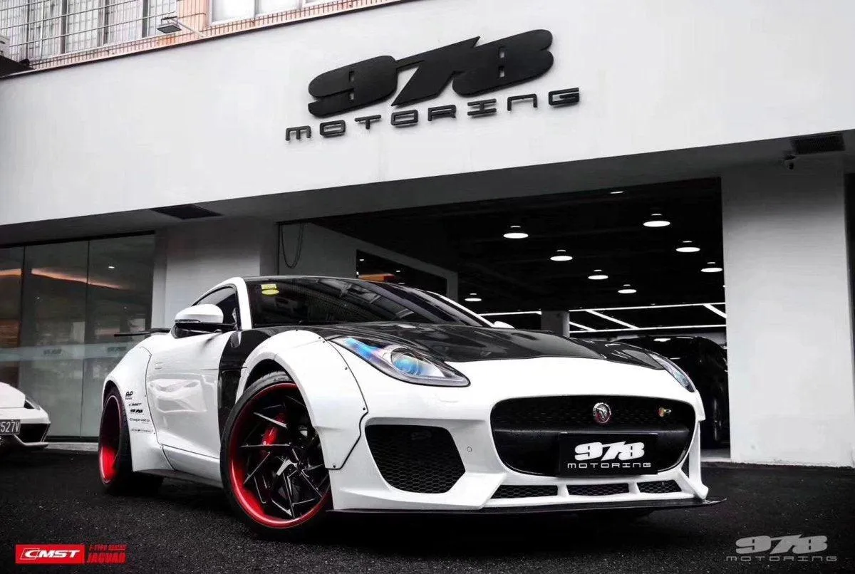 CMST Tuning Widebody Side Skirts for Jaguar F-Type SVR R S Base Carbon Fiber/FRP