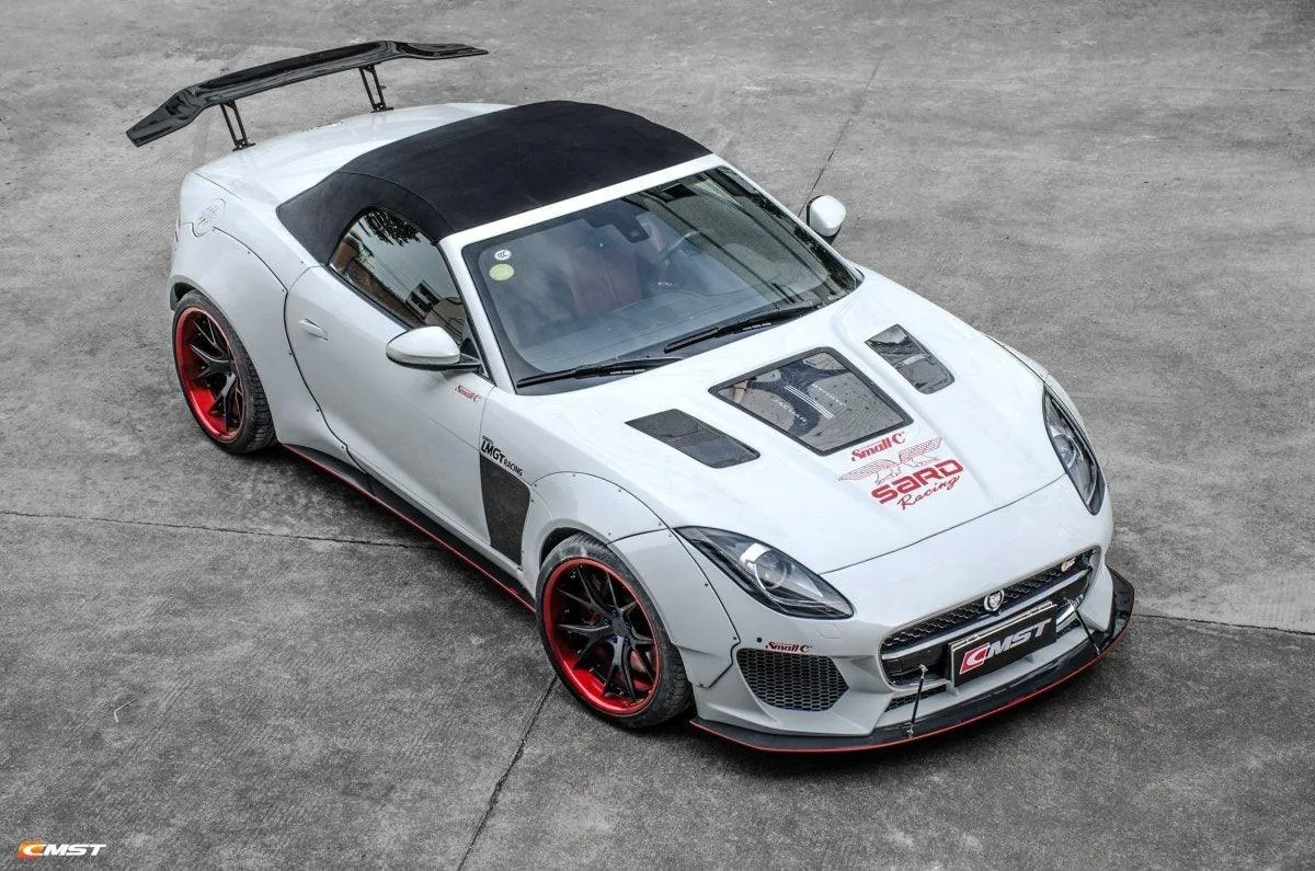 CMST Tuning Widebody Side Skirts for Jaguar F-Type SVR R S Base Carbon Fiber/FRP
