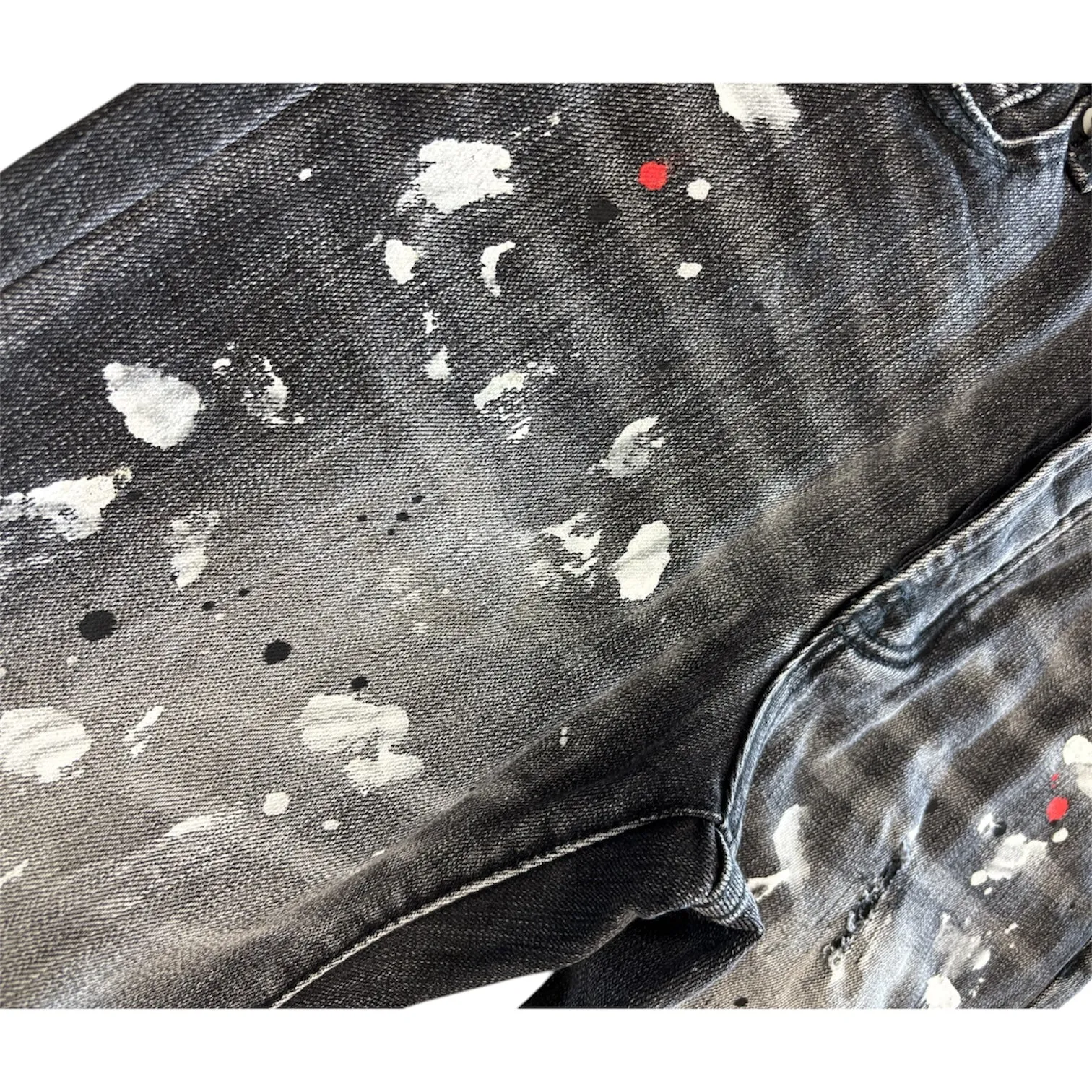 Dhamar Washed Painted Skinny Denim