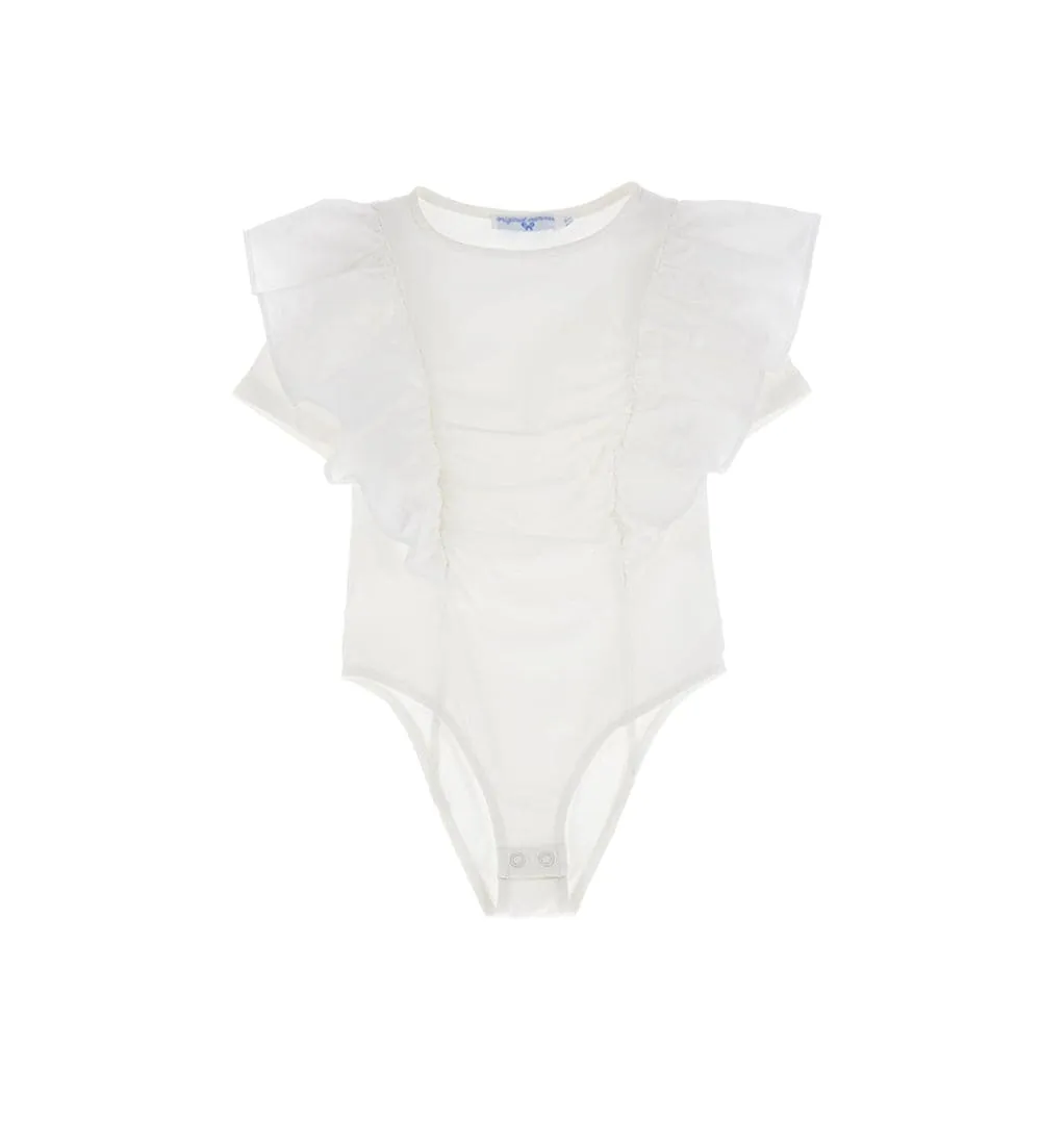ELEGANT BODYSUIT WITH RUFFLE SLEEVES