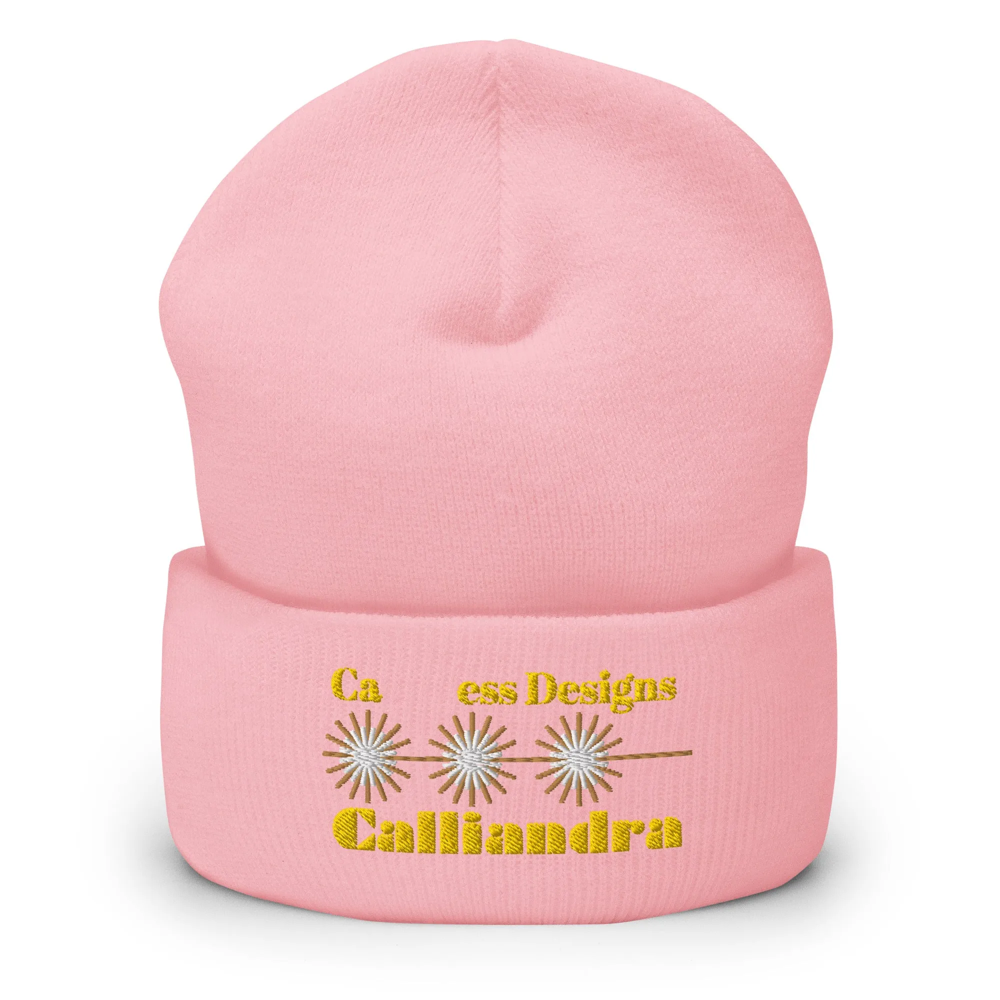 Elegant Geometric Calliandra, CALMNESS DESIGNS,  Creative Designer's,  Cuffed Beanie
