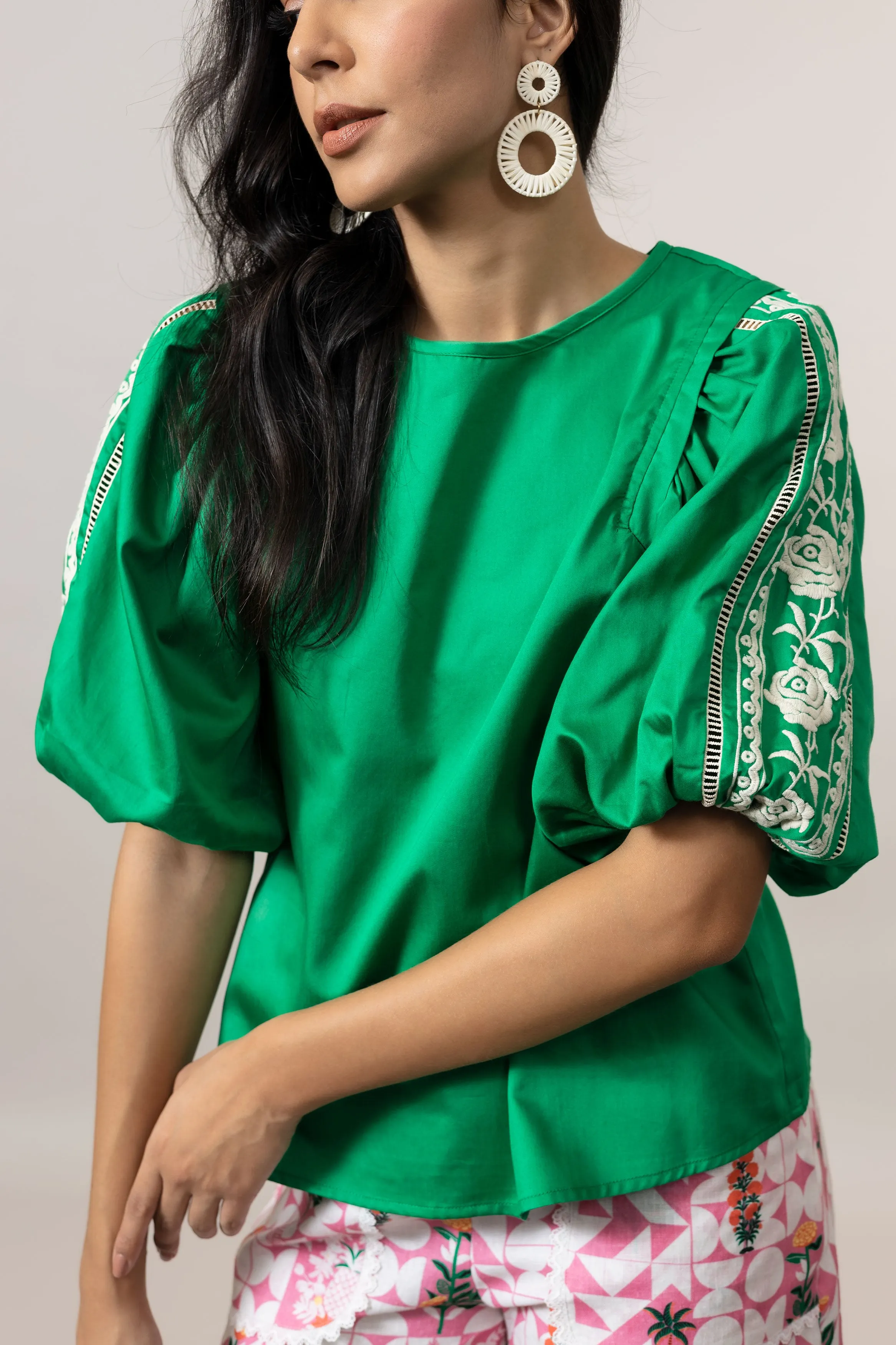 Emily Lovelock Nora Jelly Bean Blouse
