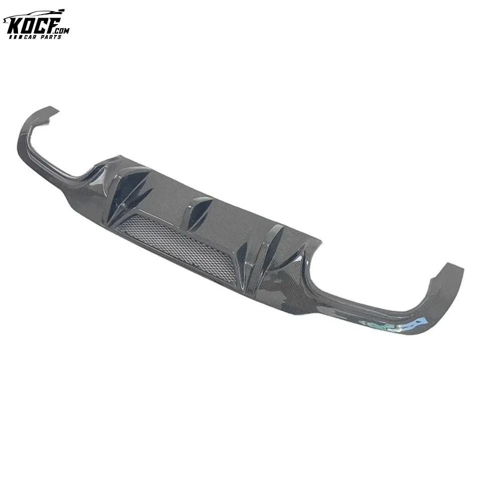 For Mercedes Benz C63 W204 2012-14 Vor style carbon fiber rear bumper diffuser Spoiler lip