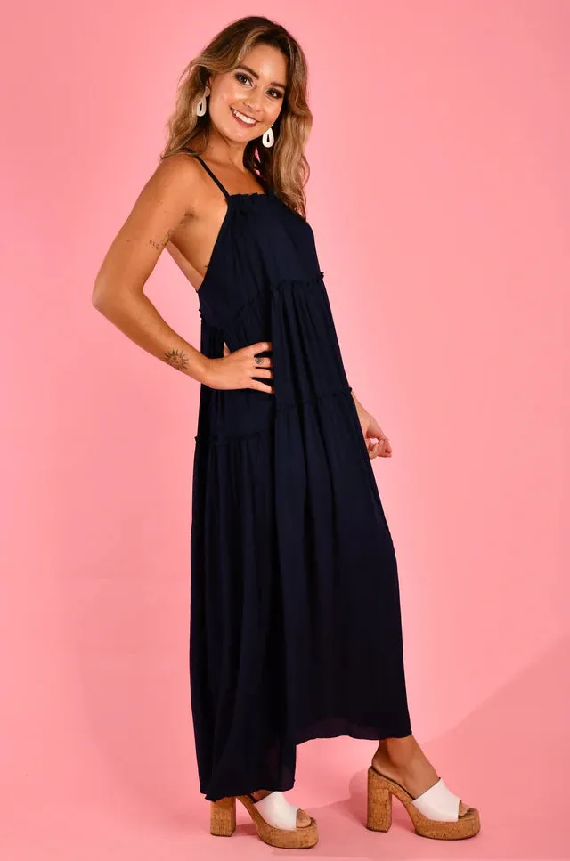 Go Girl Beachclub Maxi Dress Navy