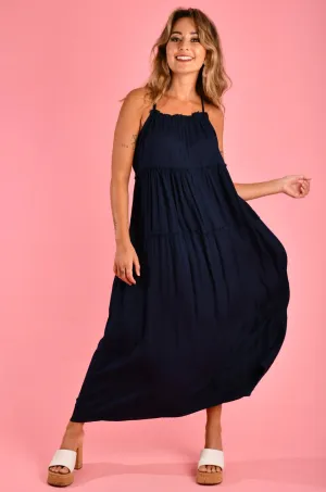 Go Girl Beachclub Maxi Dress Navy