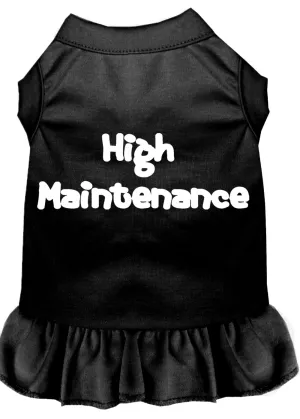 High Maintenance Screen Print Dress Black Xxxl