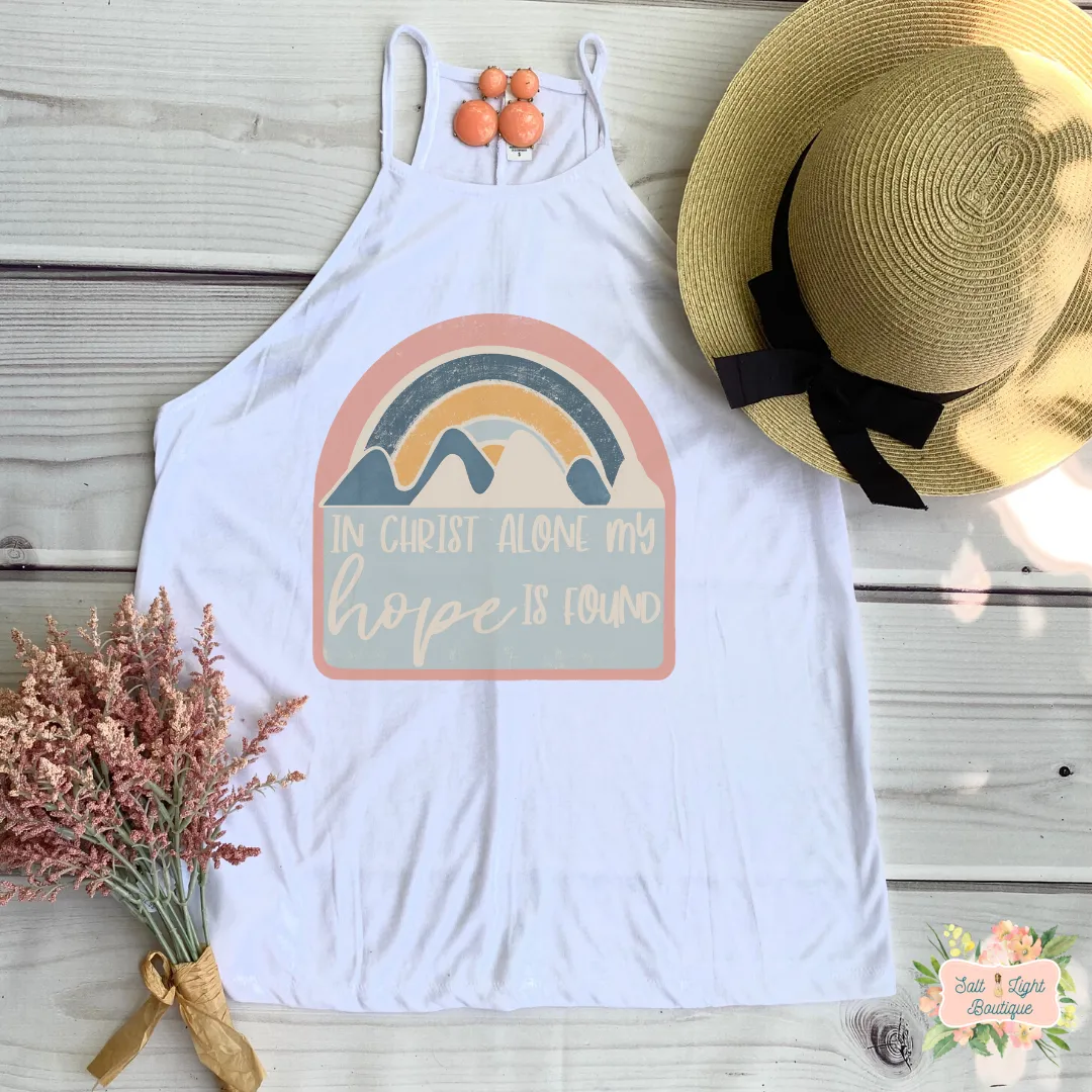IN CHRIST ALONE MY HOPE IS FOUND | CLOTHED IN GRACE COLLECTION | WOMEN'S HIGH NECK TANK