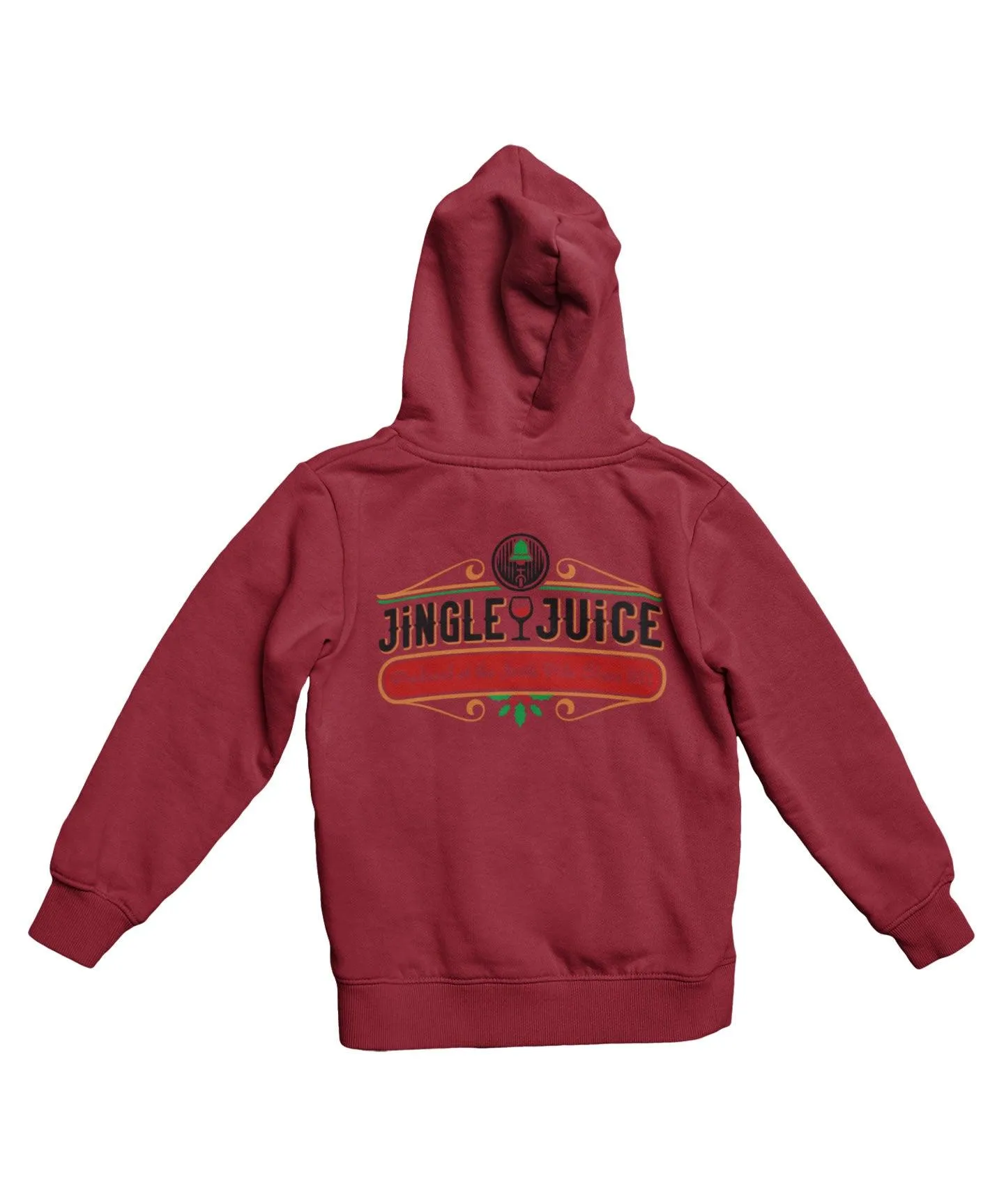 Jingle Juice Colour Back Printed Christmas Hoodie