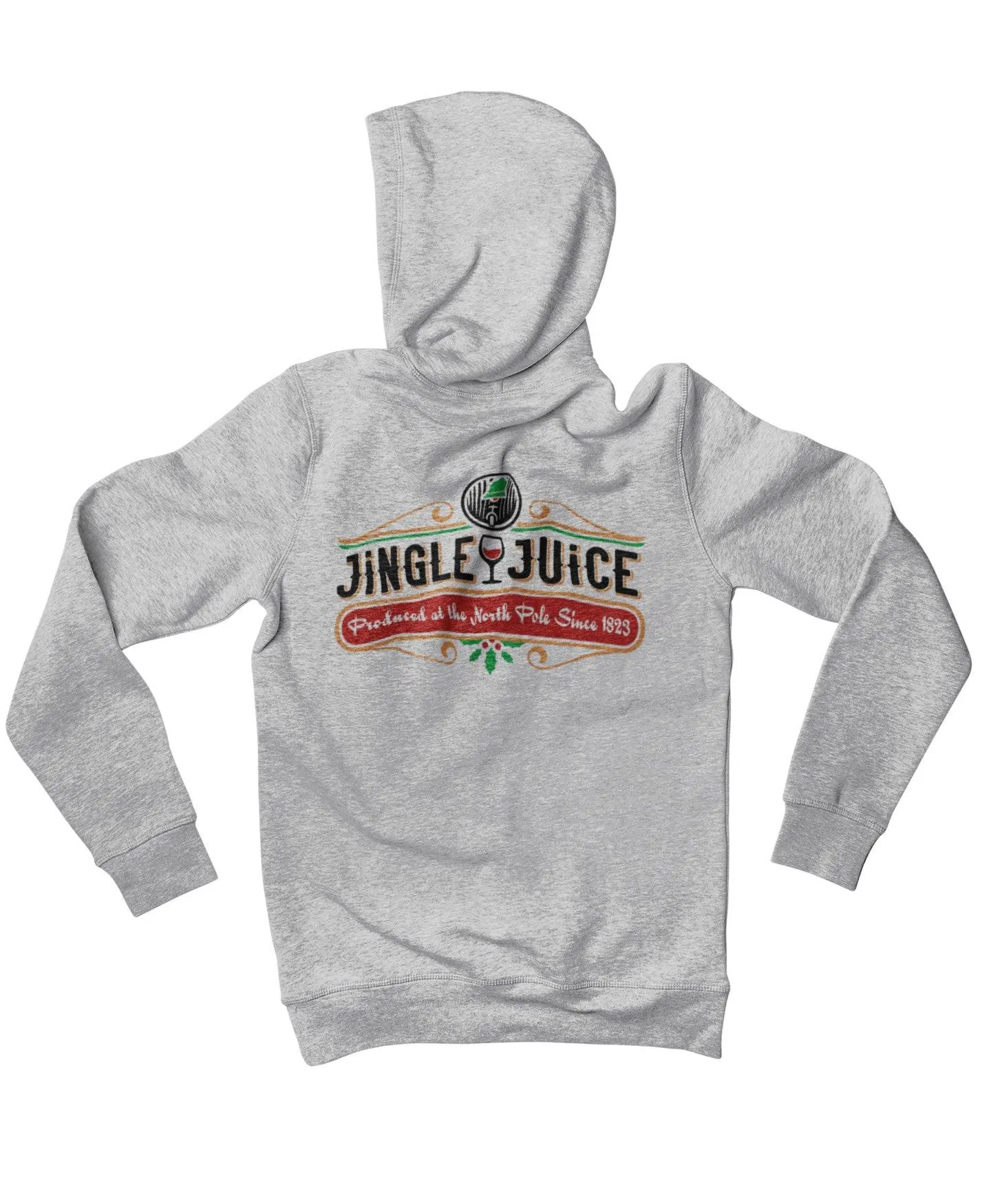 Jingle Juice Colour Back Printed Christmas Hoodie