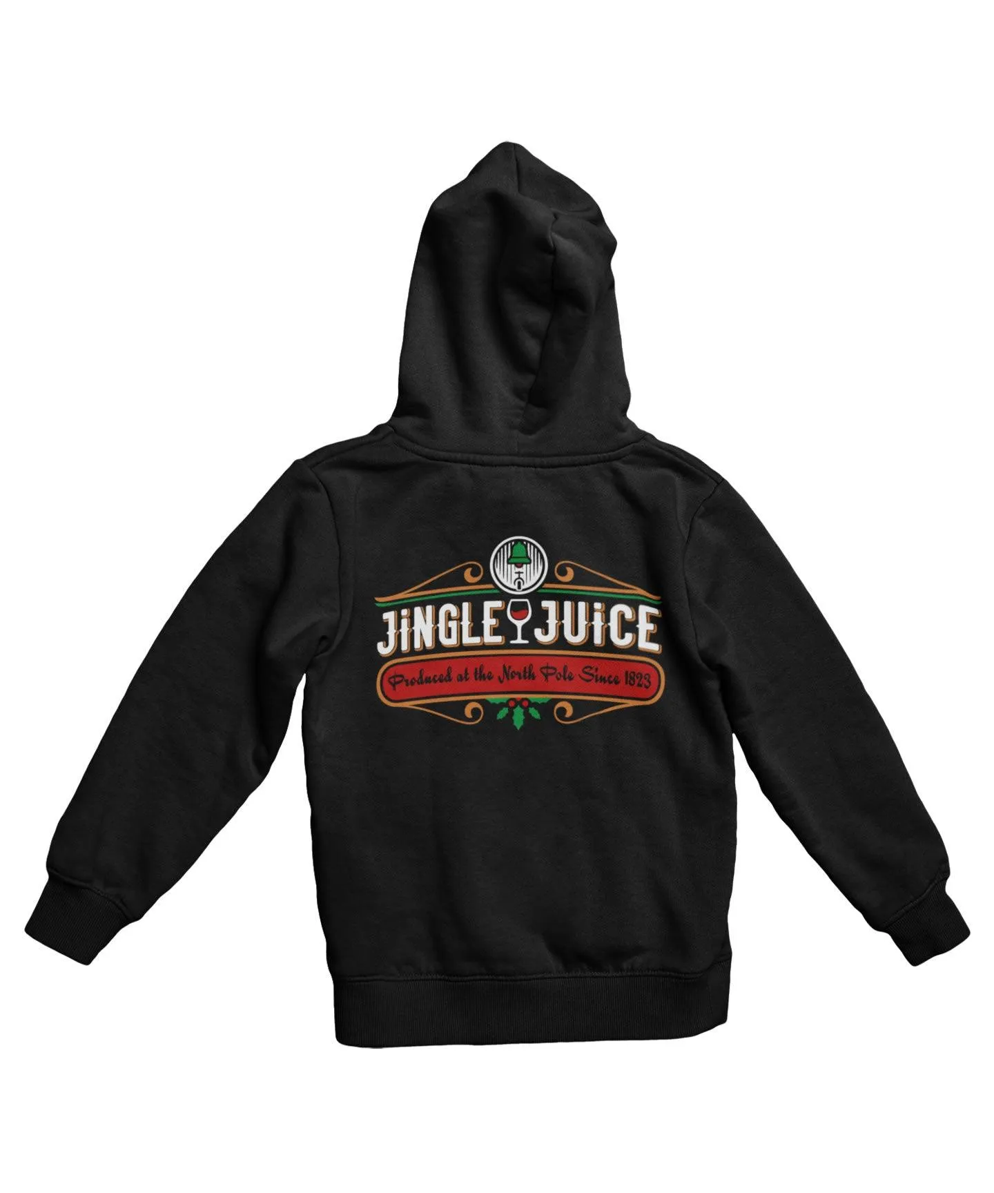 Jingle Juice Colour Back Printed Christmas Hoodie