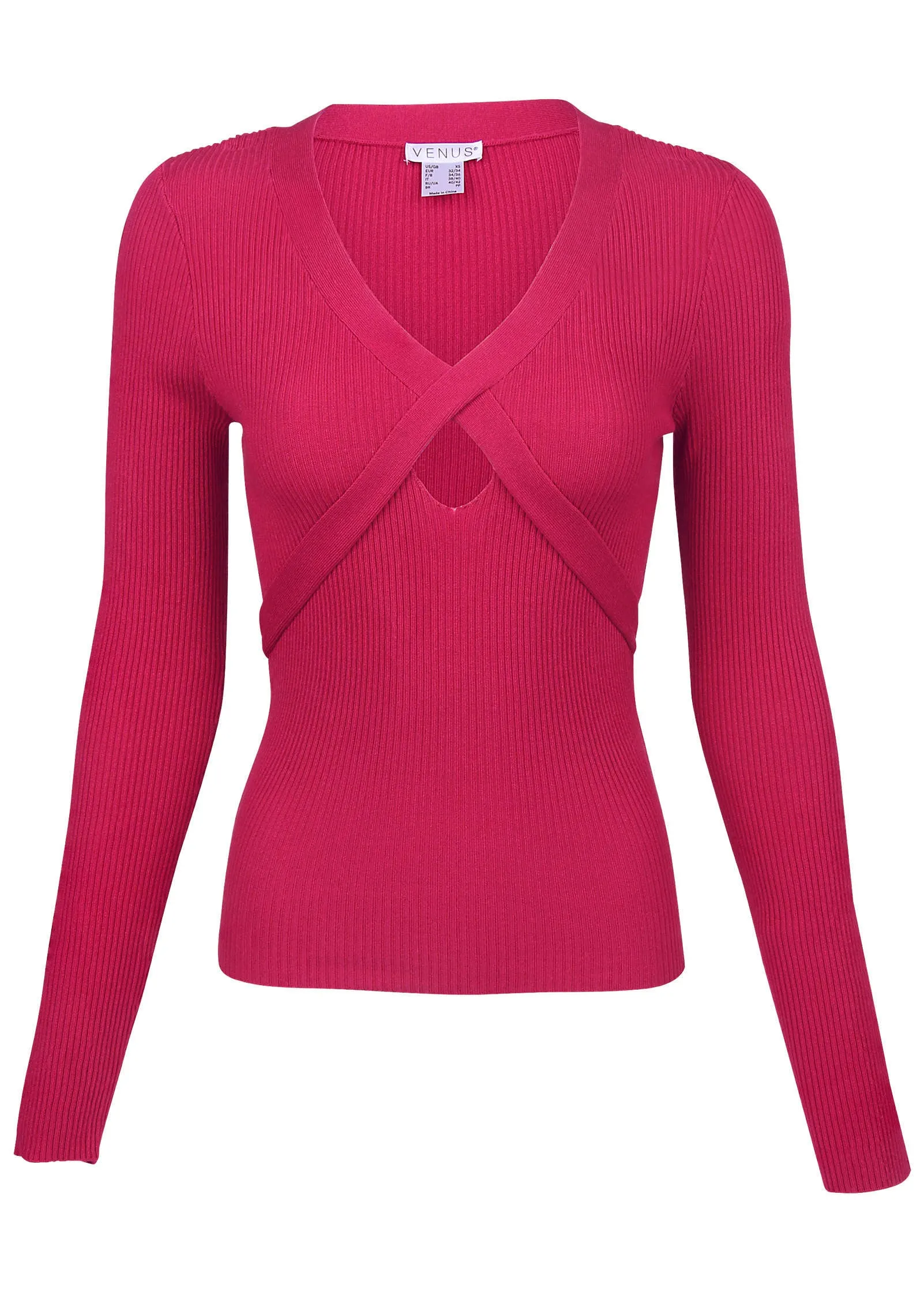 Keyhole Long Sleeve Sweater - Vivacious