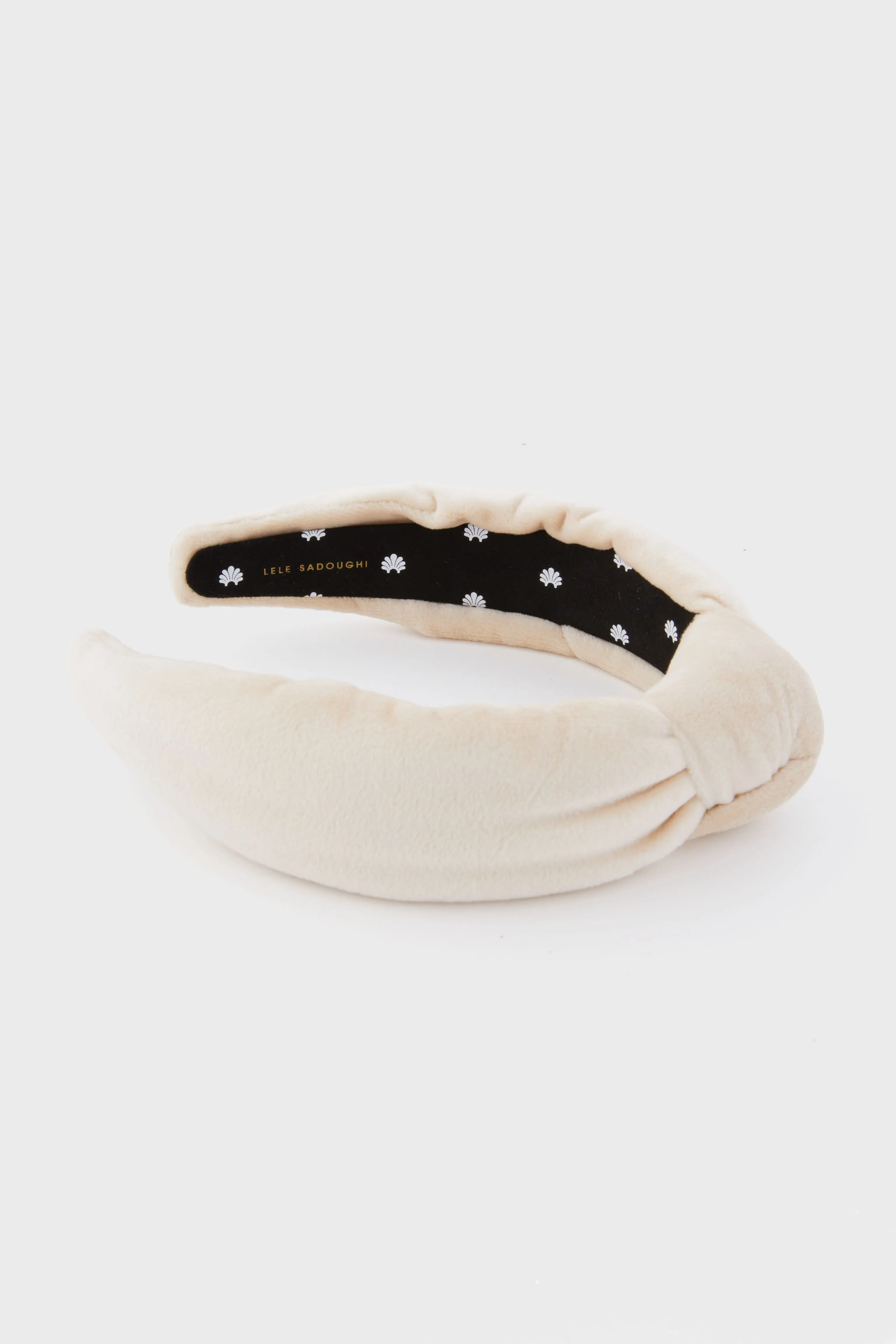 Latte Velvet Knotted Headband
