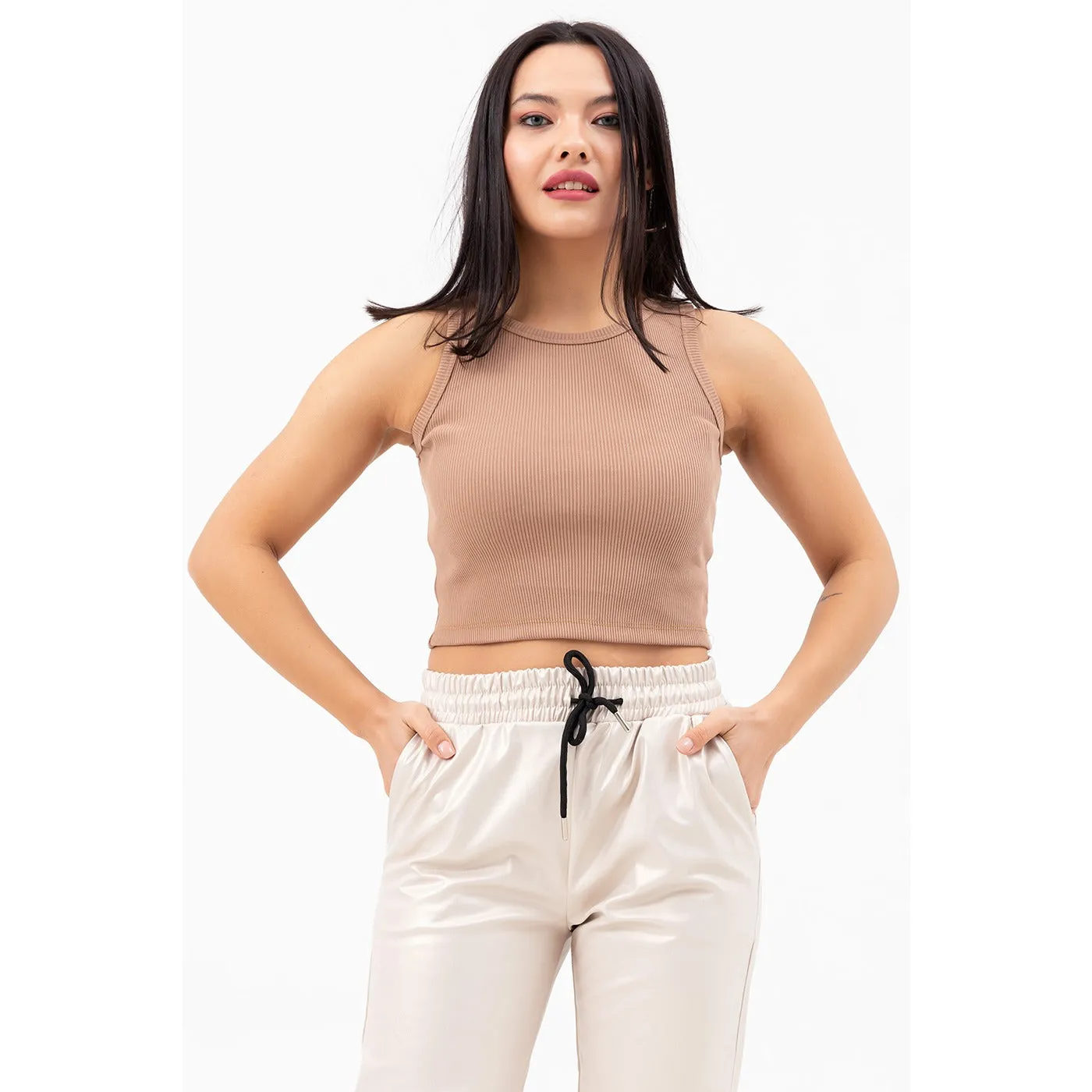 Light Brown Crop Top