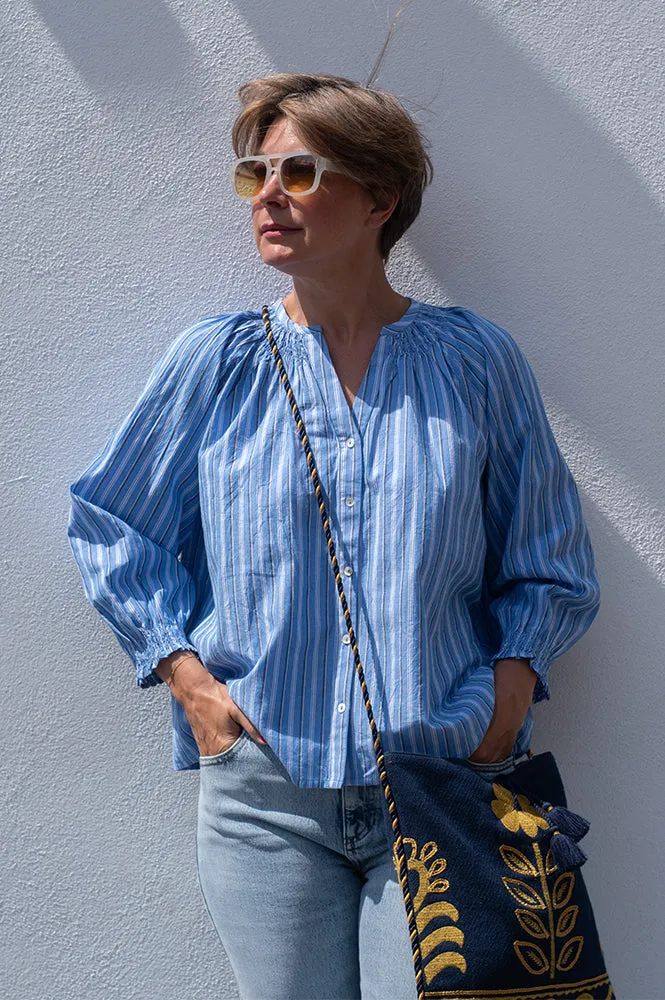 Lolly's laundry Striped Light Blue Shirt