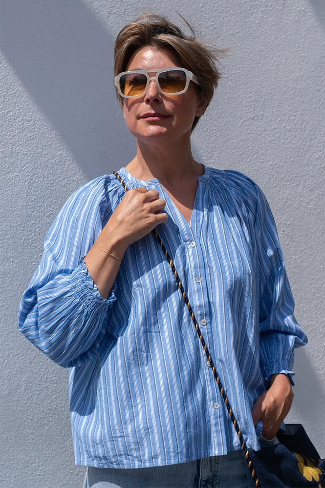 Lolly's laundry Striped Light Blue Shirt