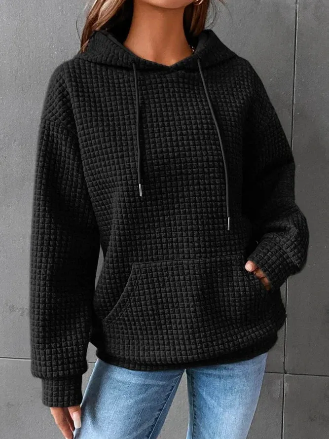 Loscana kuscheliger Hoodie | Warmer gemusterter Pullover für Frauen