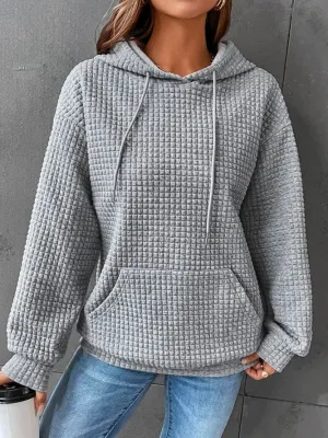 Loscana kuscheliger Hoodie | Warmer gemusterter Pullover für Frauen