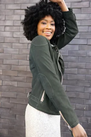 Mauritius Karyn Sage Leather Jacket