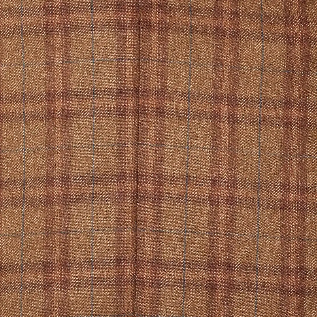 Men Brown Regular Fit Checks Wool Blend Jackets