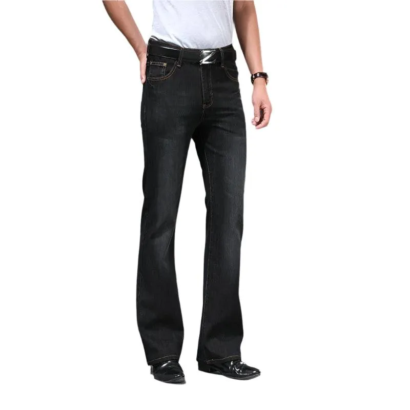 Men’s Classic Bootcut Flared Jeans – Comfortable Slim Fit Denim Pants