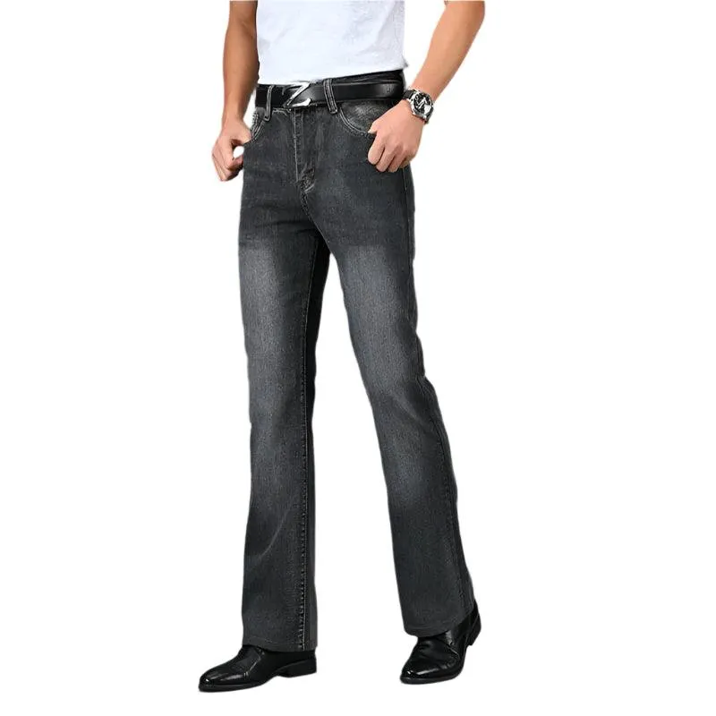 Men’s Classic Bootcut Flared Jeans – Comfortable Slim Fit Denim Pants