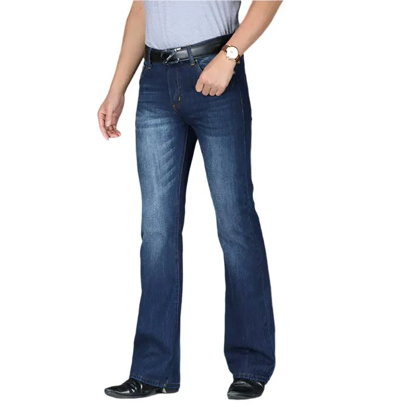 Men’s Classic Bootcut Flared Jeans – Comfortable Slim Fit Denim Pants