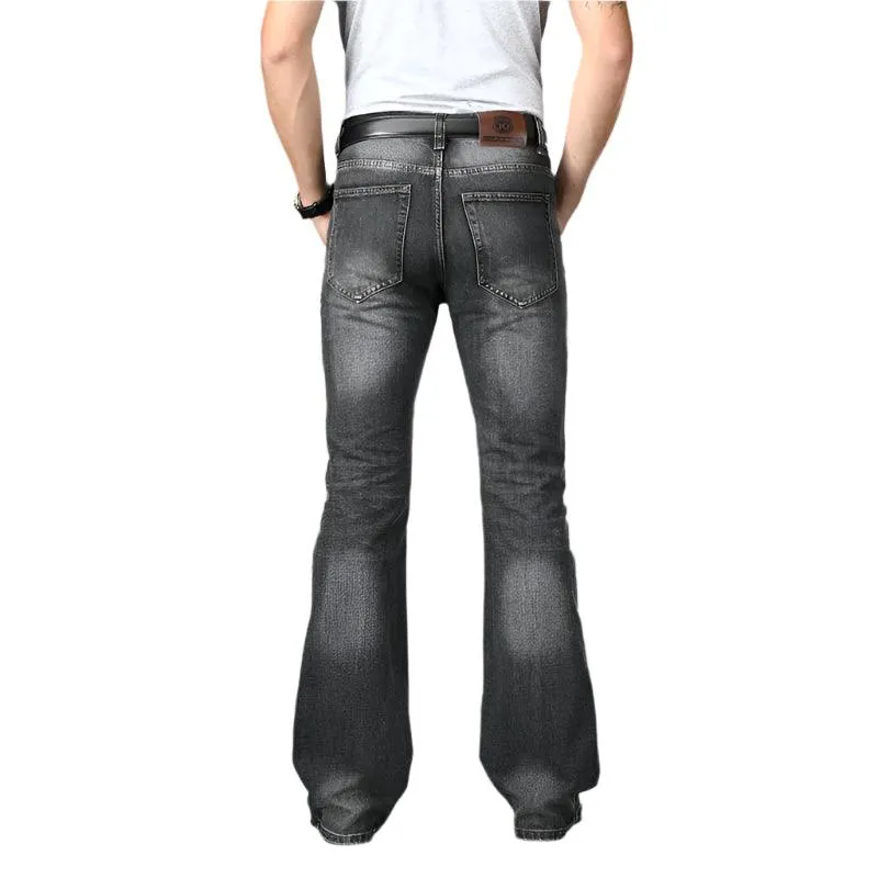 Men’s Classic Bootcut Flared Jeans – Comfortable Slim Fit Denim Pants