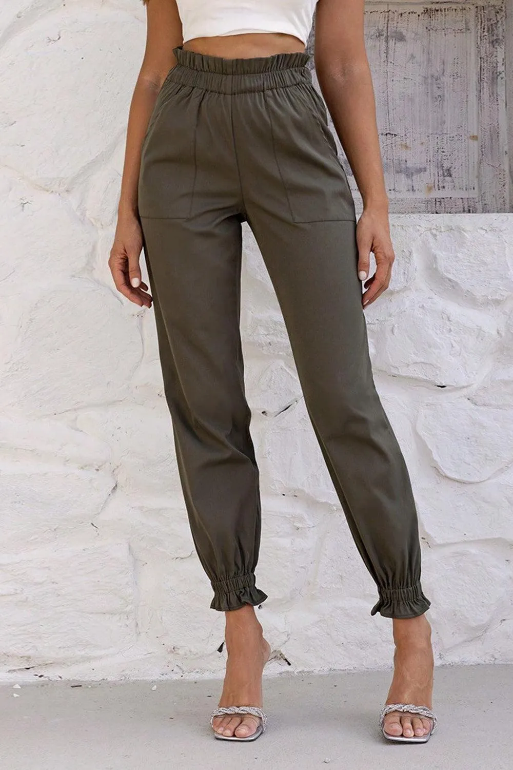 Minimalist Charm High Waisted Jogger Pants
