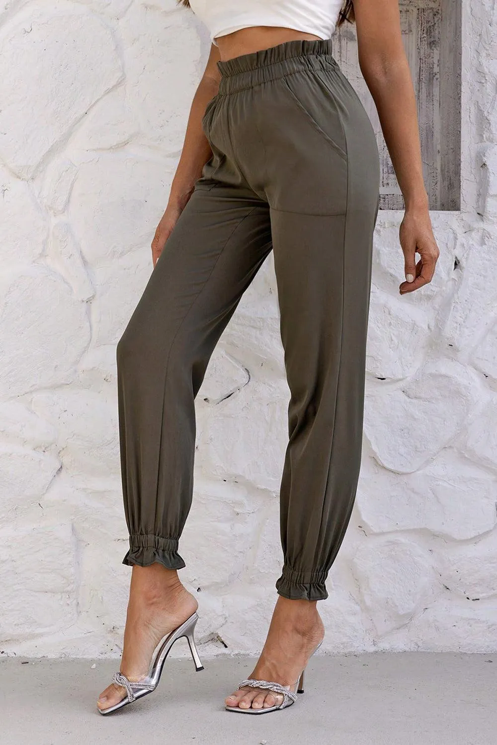 Minimalist Charm High Waisted Jogger Pants
