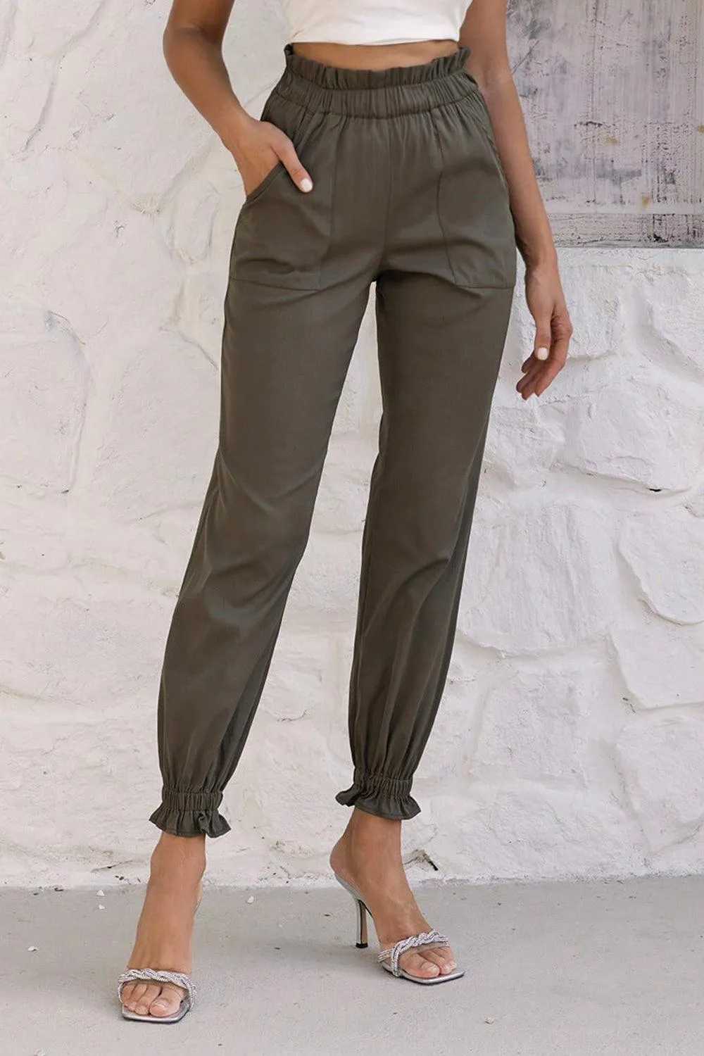 Minimalist Charm High Waisted Jogger Pants