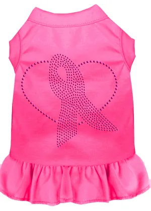 Pink Ribbon Rhinestone Dress Bright Pink Xxxl