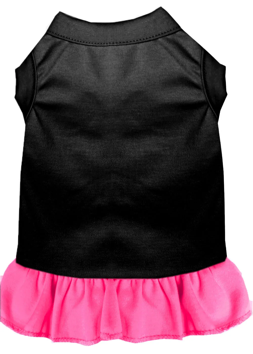 Plain Pet Dress Black With Bright Pink 4x